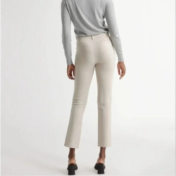 Quince‎ Ultra-Stretch Ponte Straight Leg  Pant in Khaki size M career neutral - Picture 2 of 10